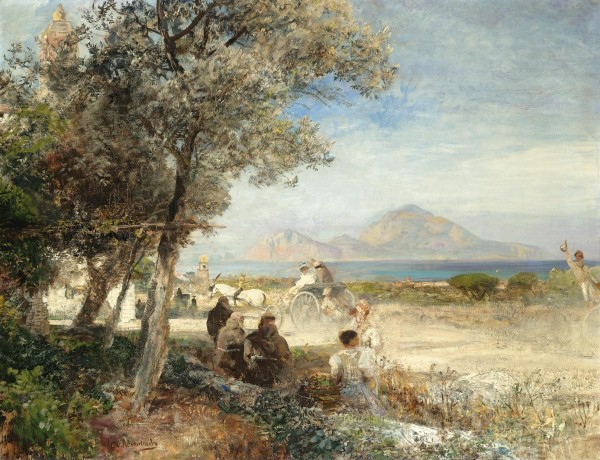 View of the Bay of Naples by Oswald Achenbach